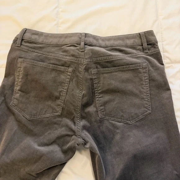 LOFT Women's Corduroy Straight Leg Jeans - Gray - Picture 6 of 9